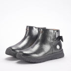 Chicco Bottines Argentées Effet Serpent pour Fille