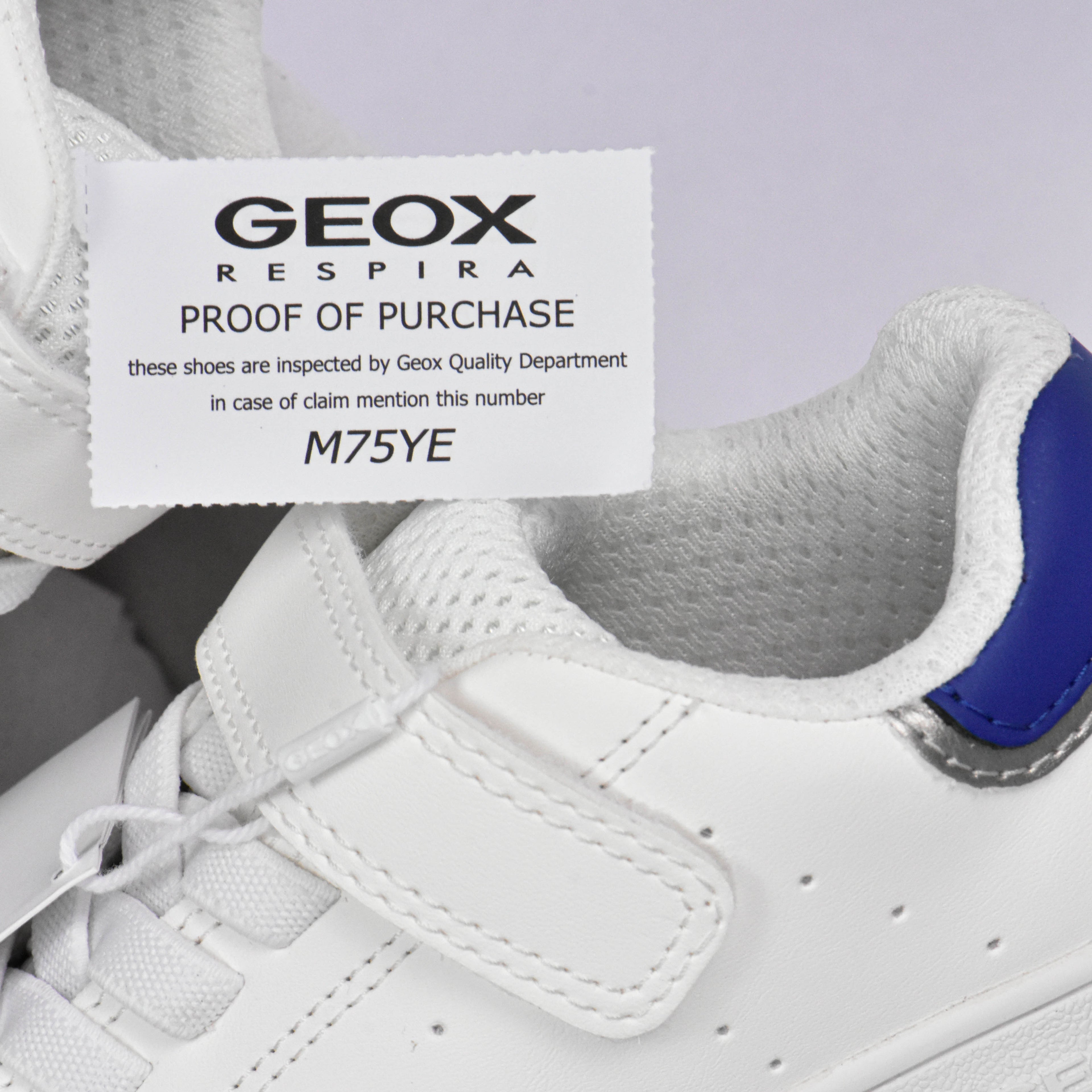 Geox Baskets Eclyper Respirantes Blanc et Bleu Enfant