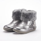 Chicco Bottines Argentées Fourrées Souples Bébé Fille