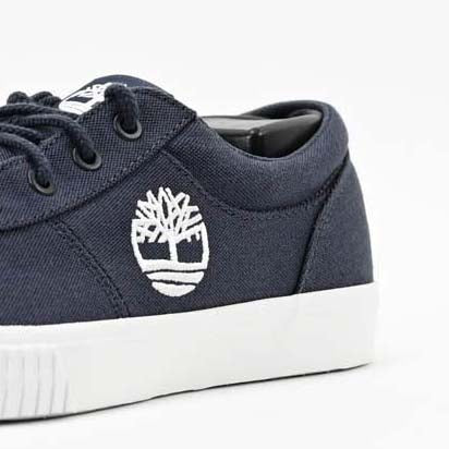 Timberland Baskets Basses en Toile Bleu Marine Homme