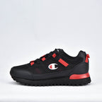 Champion Baskets Noir et Rouge Style Sportif Homme