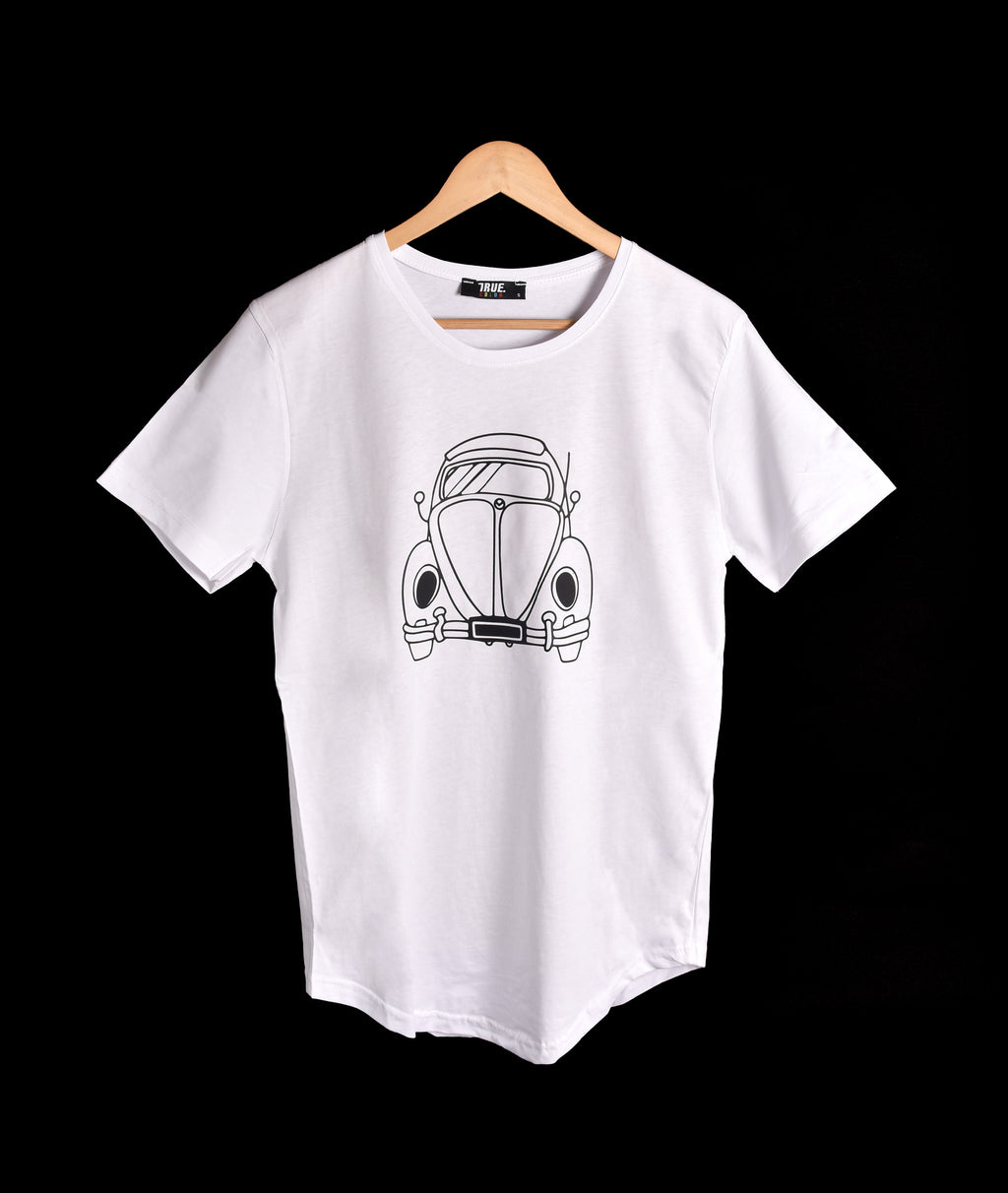 T-shirt BLANC ET NOIR 2 MOTIF VOLKSWAGEN COCCINELLE