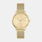 Montre Lacoste Bracelet Maille Milanaise Dorée Élégante Femme