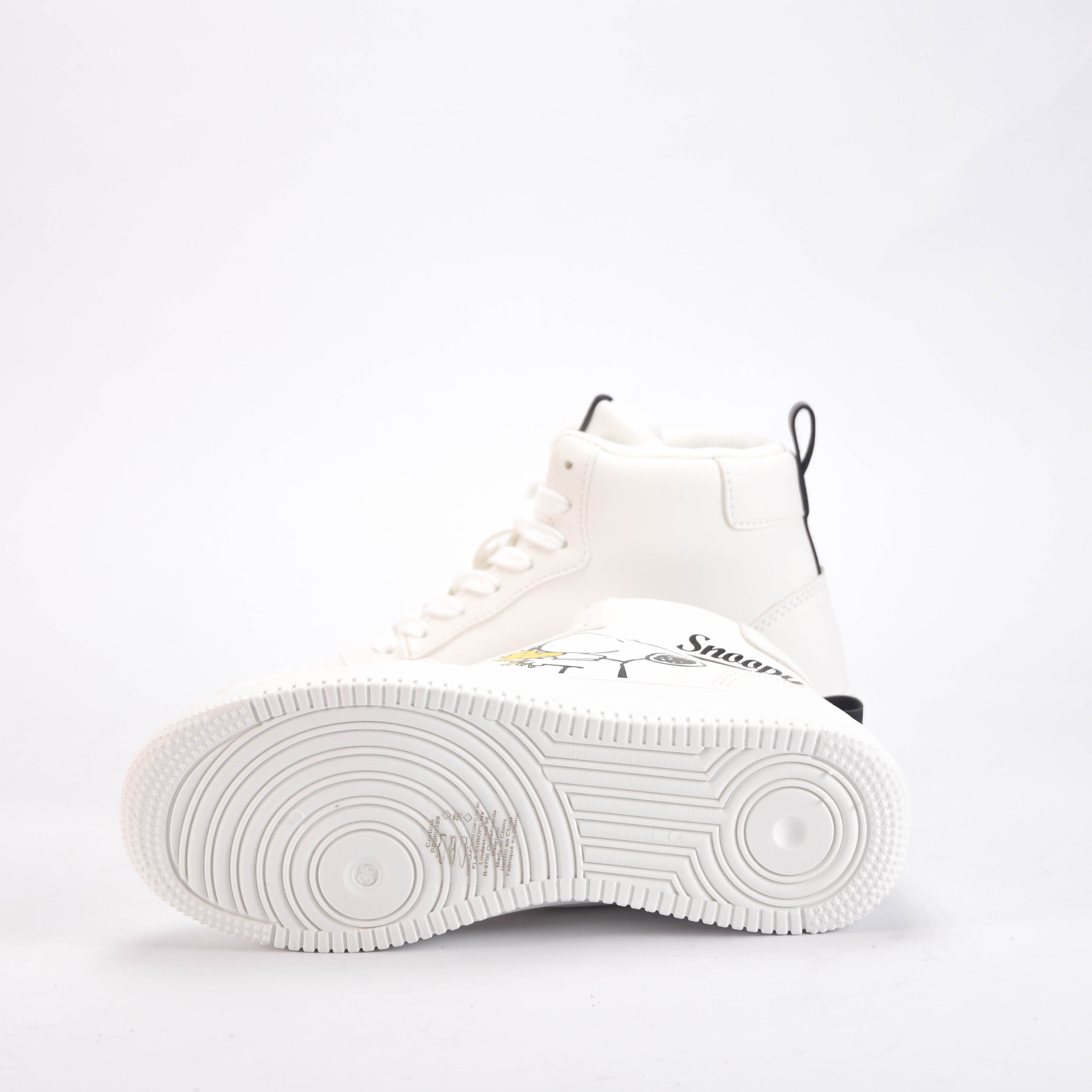 Peanuts Baskets Montantes Snoopy Blanches Femme