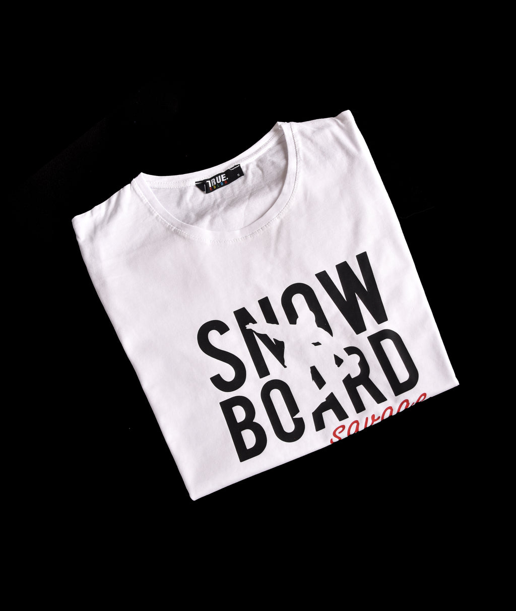 T-shirt BLANC SNOW BOARD