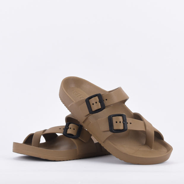Kito Sandales à Boucles Confortables Beige Unisexe