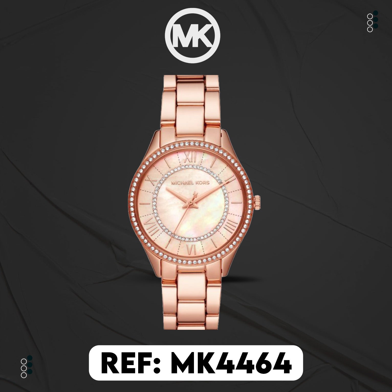 Michael Kors Montre Élégante Or Rose Cristaux Femme