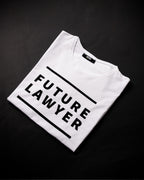 Kimland T-shirt Future Lawyer Blanc Décontracté Unisexe