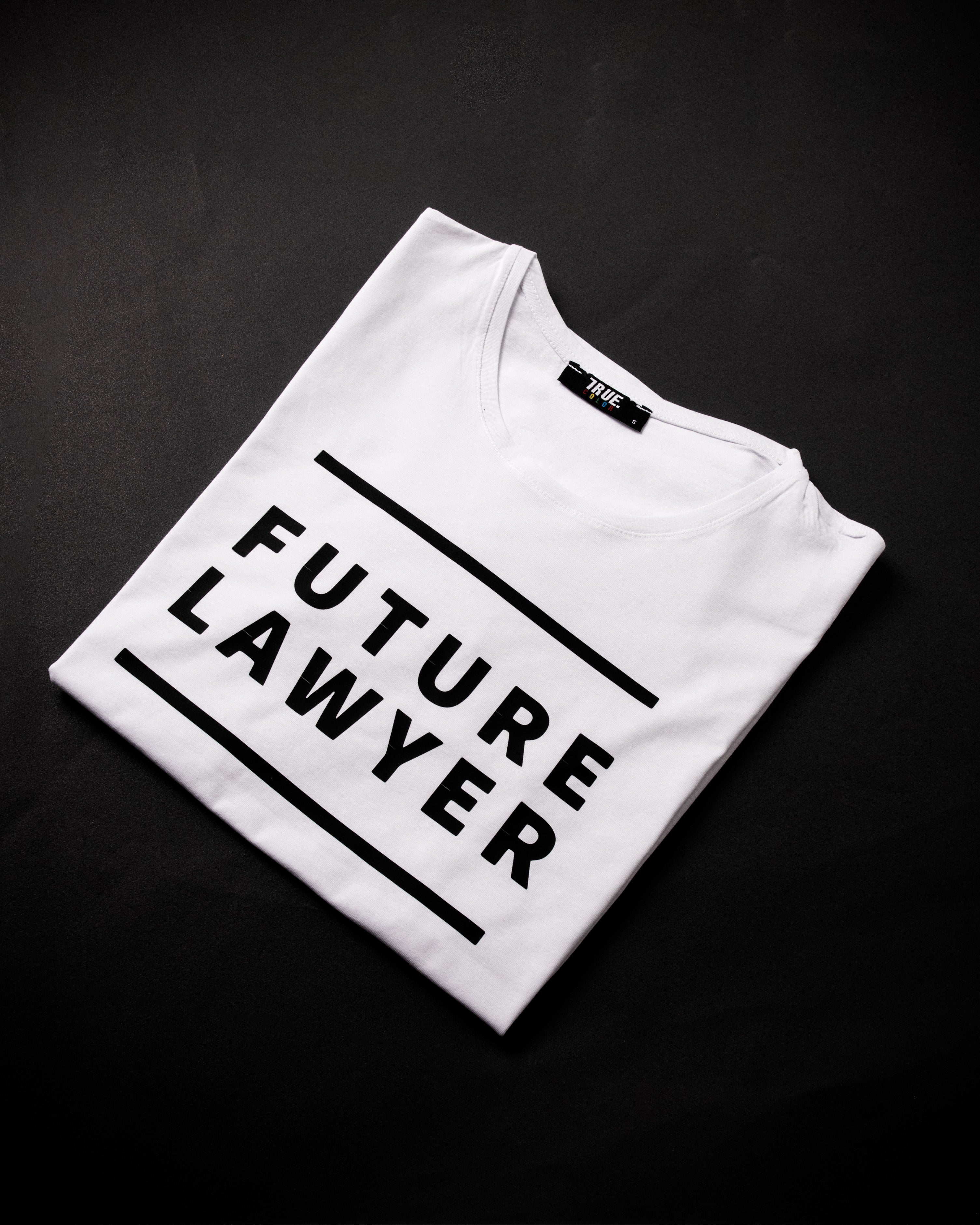 Kimland T-shirt Future Lawyer Blanc Décontracté Unisexe