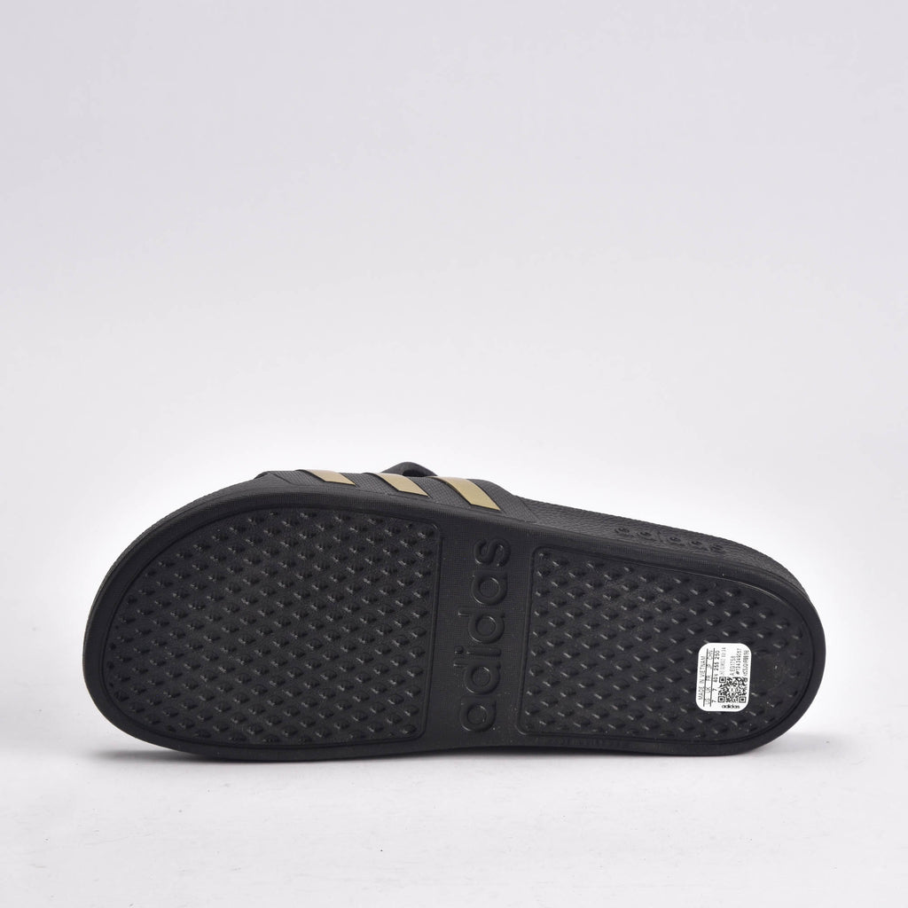 Adidas Adilette Aqua Claquettes Confortables Noir et Or Homme