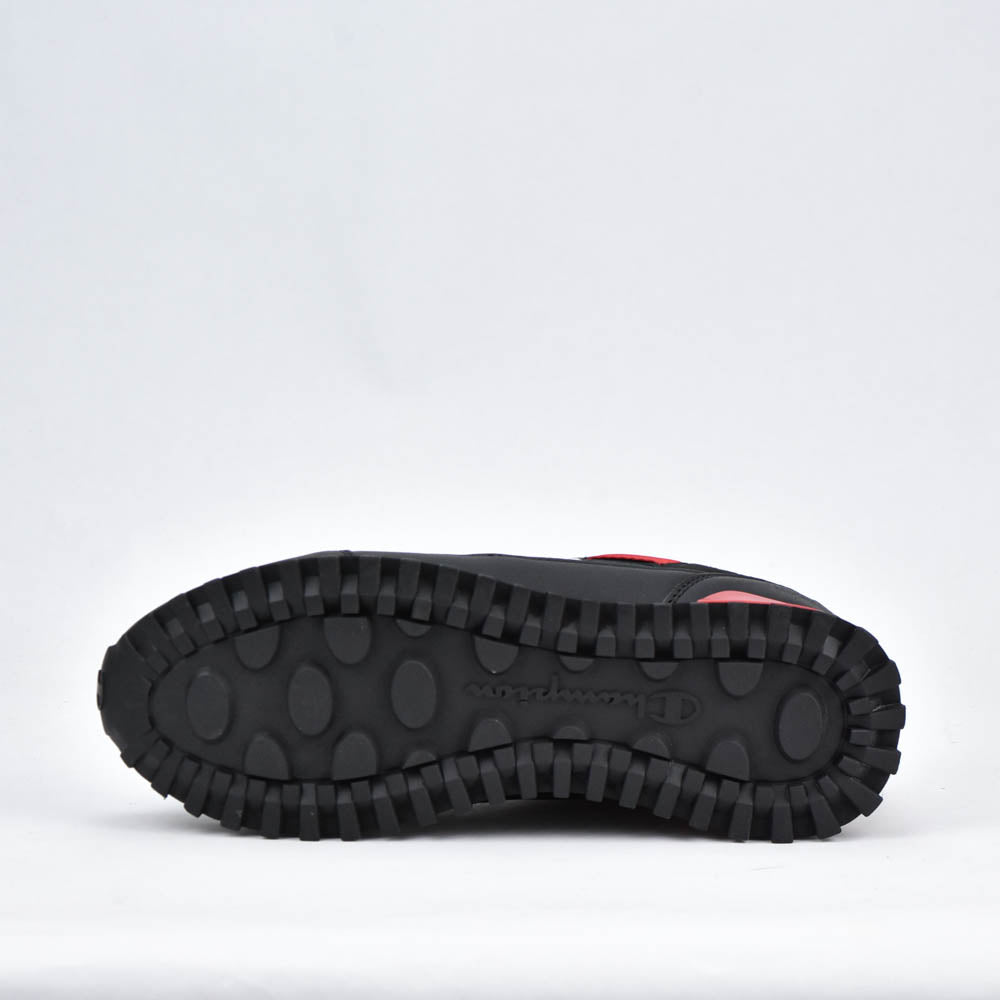 Champion Baskets Noir et Rouge Style Sportif Homme