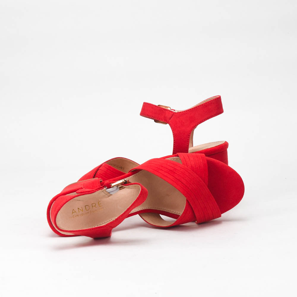 André Sandales à Talons Carrés Élégantes Femme