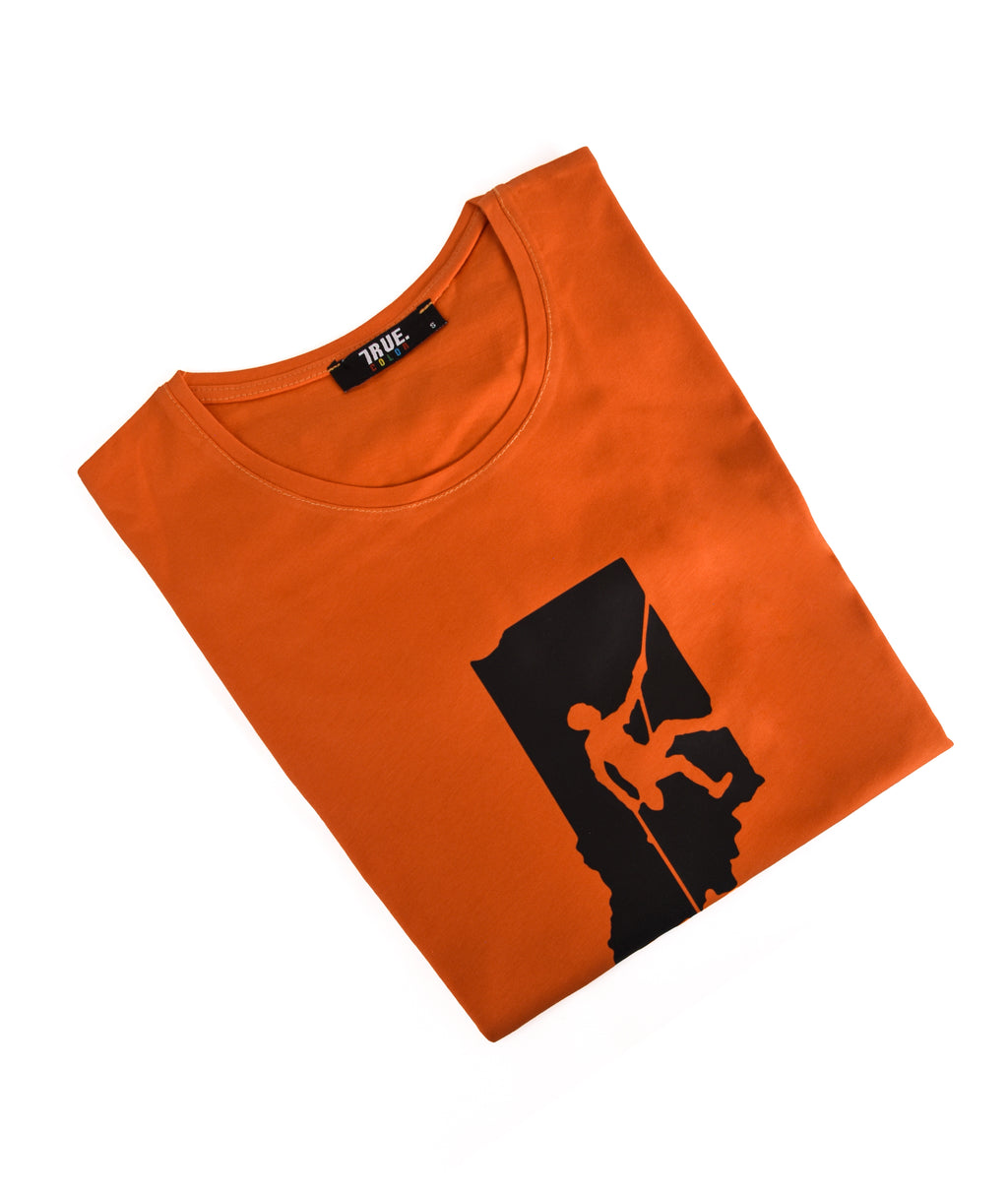T-shirt orange 1 Alpinisme