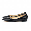 André Ballerines Femme Effet Croco Noir Élégantes