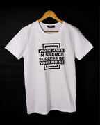 T-shirt BLANC  *WORK HARD IN SILENCE SUCCESS BE YOUR NOISE*