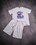 Kimland Ensemble Short et T-shirt Imprimé Blanc Homme