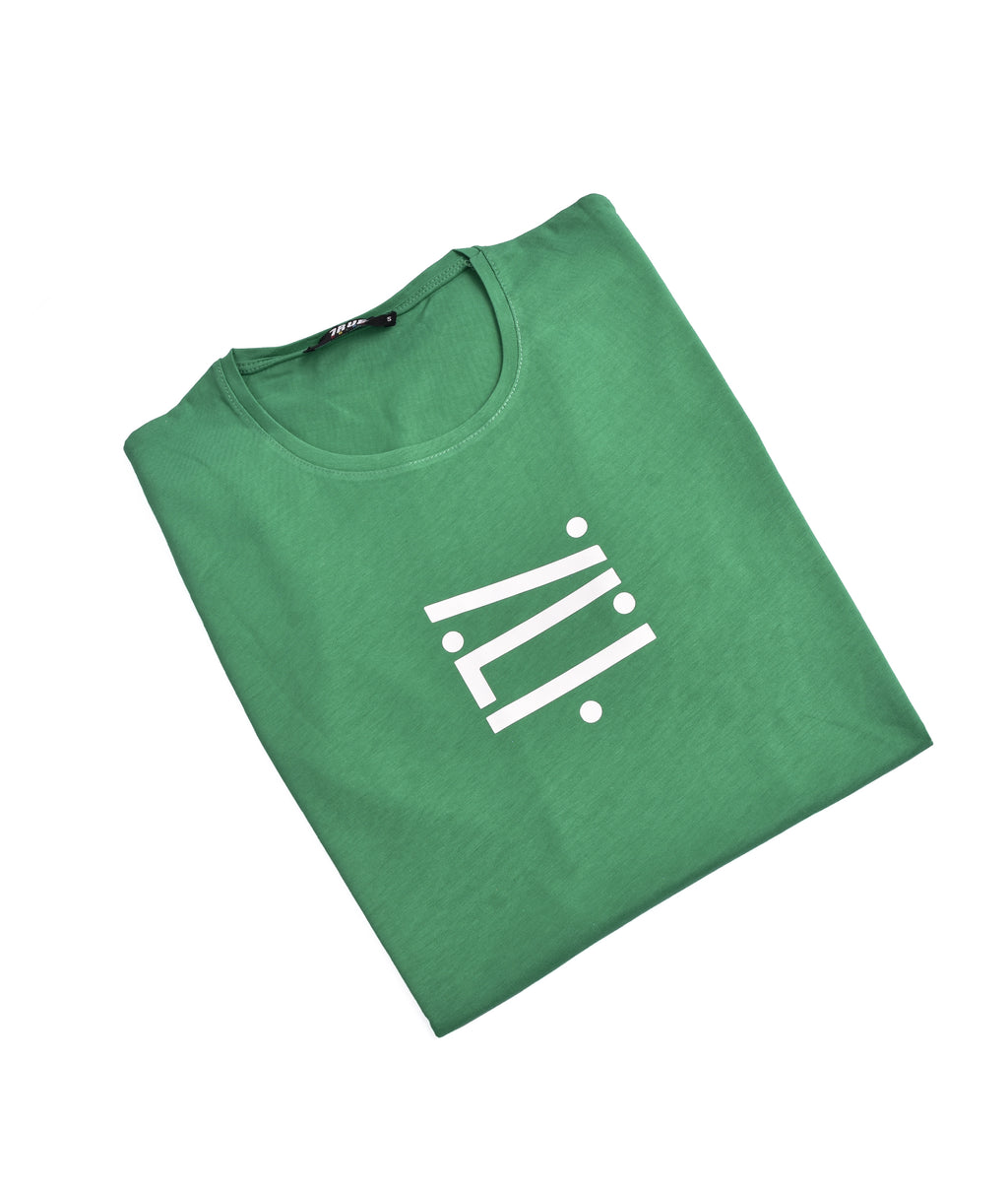 Kimland T-shirt Vert Logo Blanc Homme
