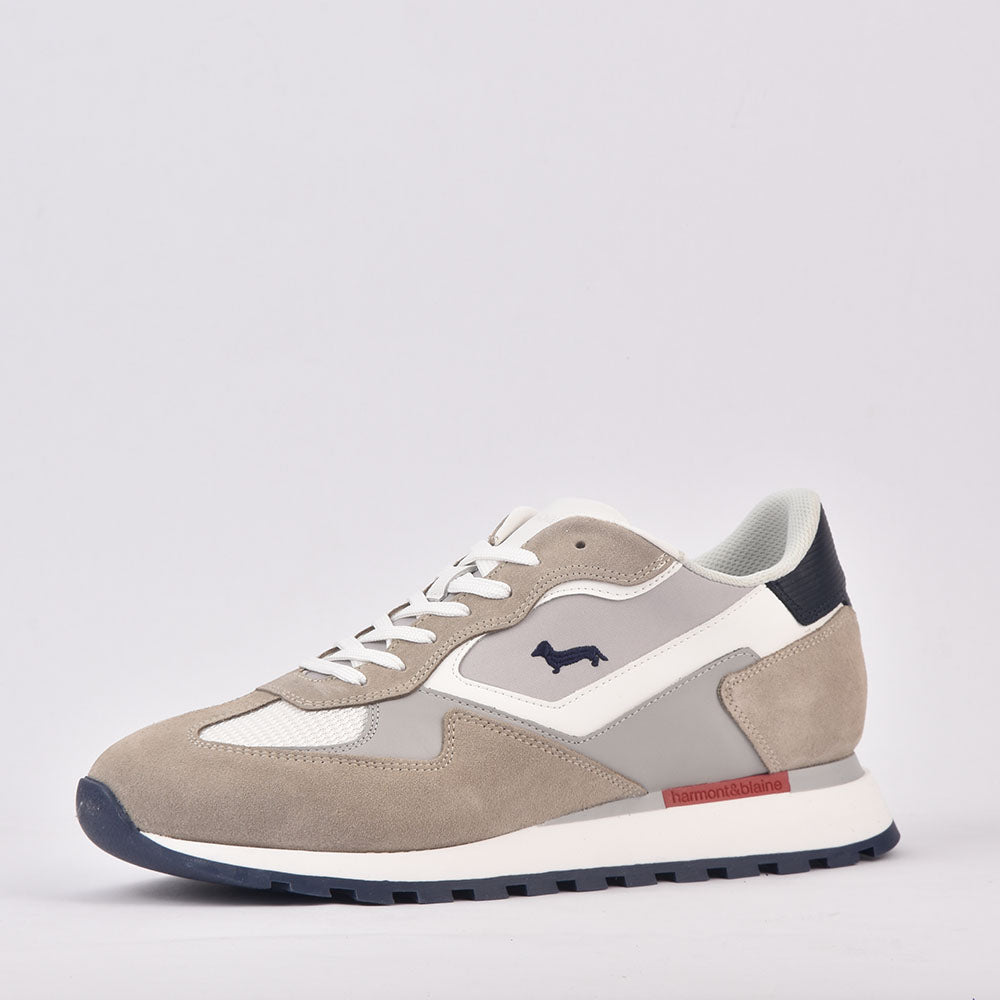 HARMONT AND BLAINE SCARPA UOMO CALF   BEIGE  BIANCO ﻿ 3