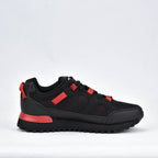 Champion Baskets Noir et Rouge Style Sportif Homme