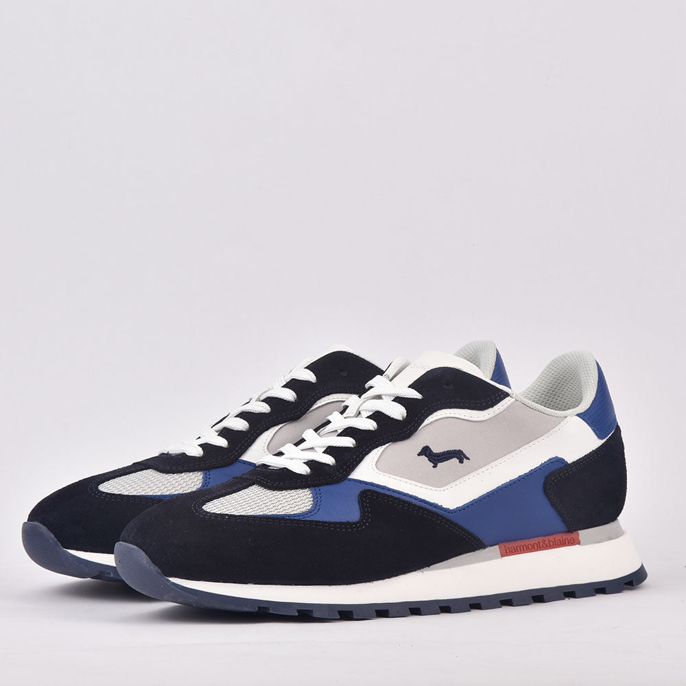 HARMONT AND BLAINE SCARPA UOMO CALF BLU GRIGIO﻿ 1