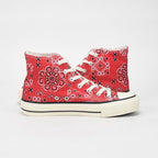 André Baskets Montantes Imprimé Bandana Rouge Unisexe