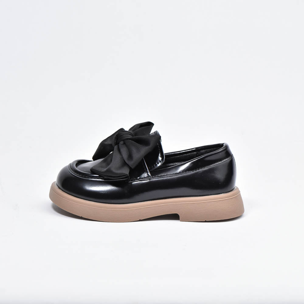 Kimland Mocassins Noir à Nœud Élégants Fille
