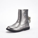Chicco Bottines Argentées avec Cœur et Paillettes Fille