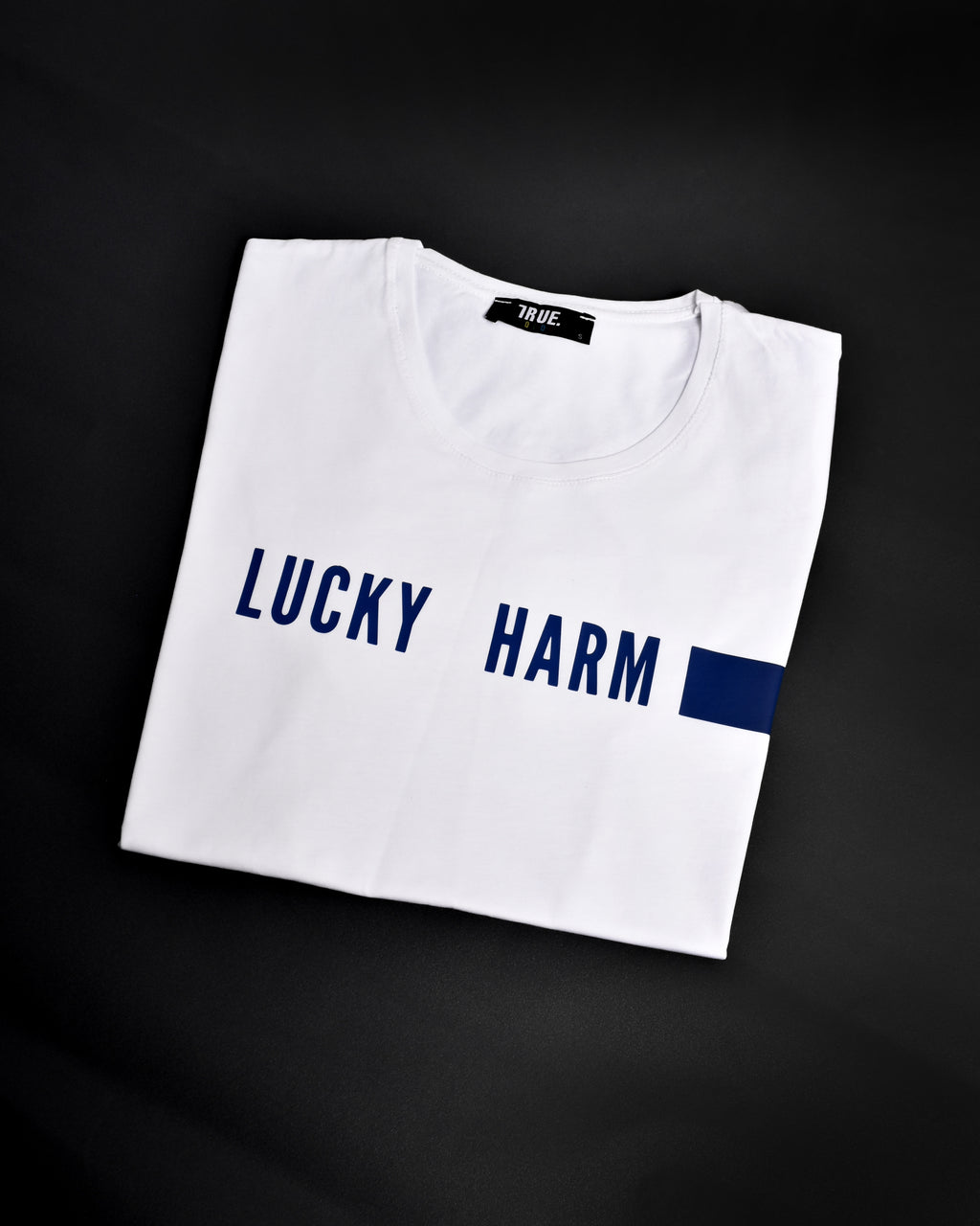T-shirt BLANC ET BLEU *LUCKY HARM*