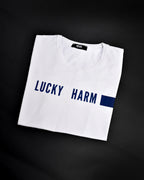 T-shirt BLANC ET BLEU *LUCKY HARM*