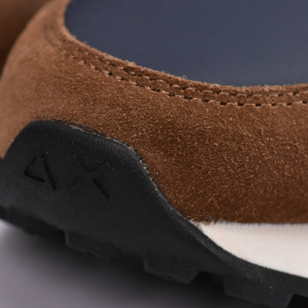 SUN68 Baskets Ally Solid en Daim et Textile Homme
