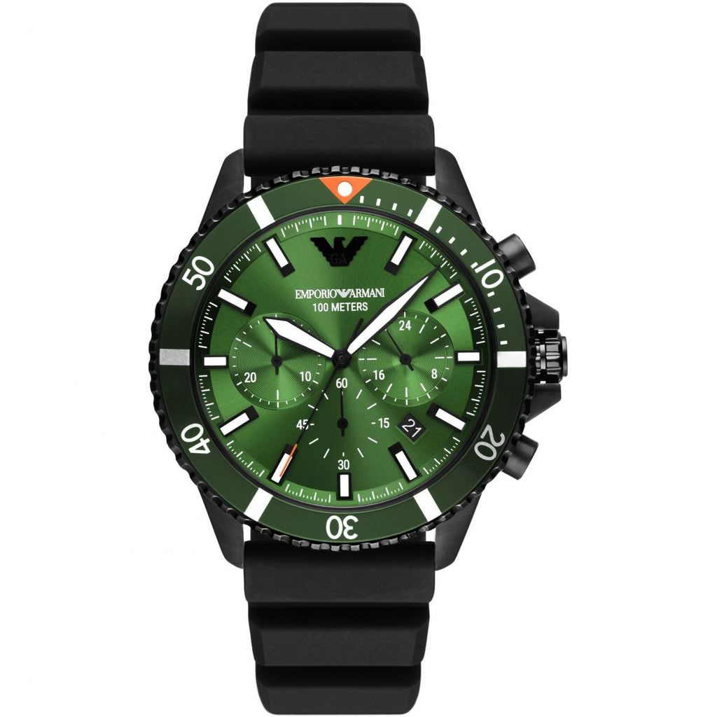 Emporio Armani Montre Chronographe Cadran Vert Homme