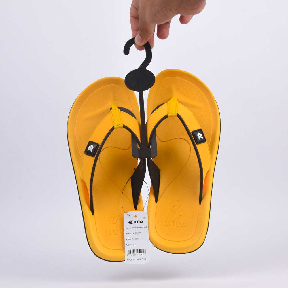 Kito Tongs Confortables Jaunes Homme
