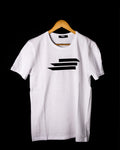 T-shirt BLANC AVEC  TROIS LIGNES NOIR