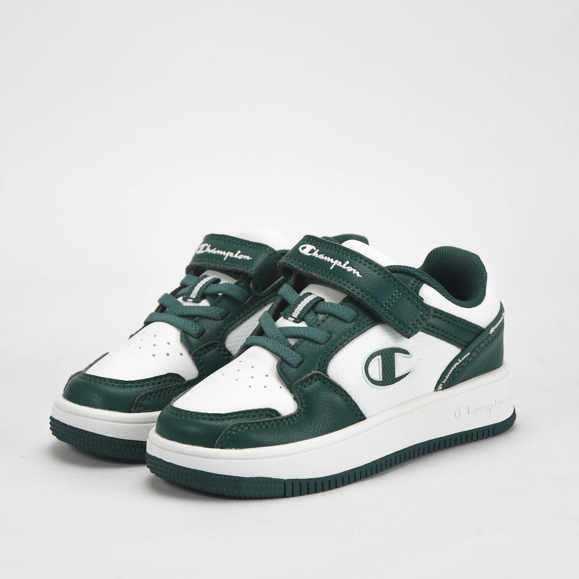 Champion Baskets Basses Confortables Vert et Blanc Enfant