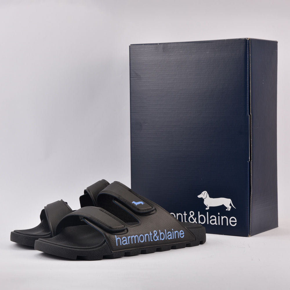 HARMONT AND BLAINE CIABATTA UOMO BLUBBER - LOGO NERO - AZZURRO  ﻿ 1