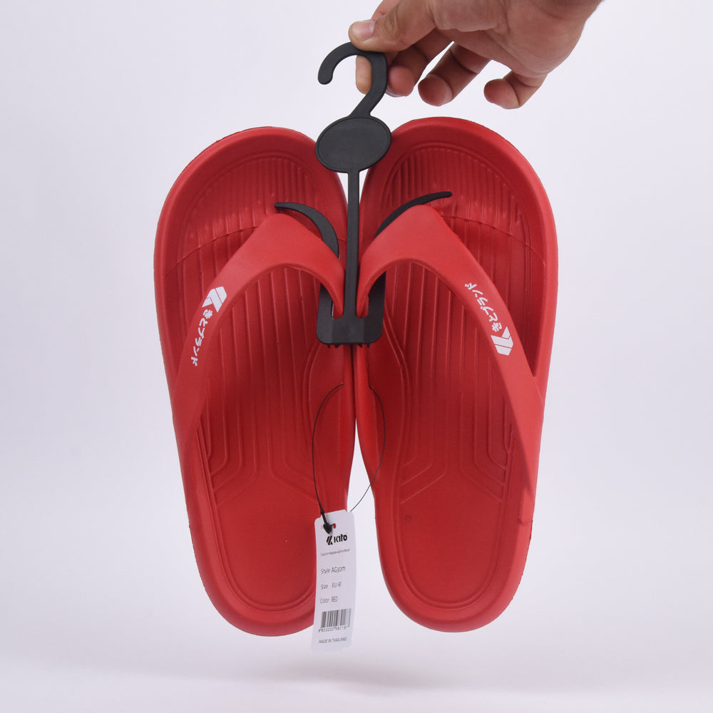 Kito Tongs Confortables Rouge Homme