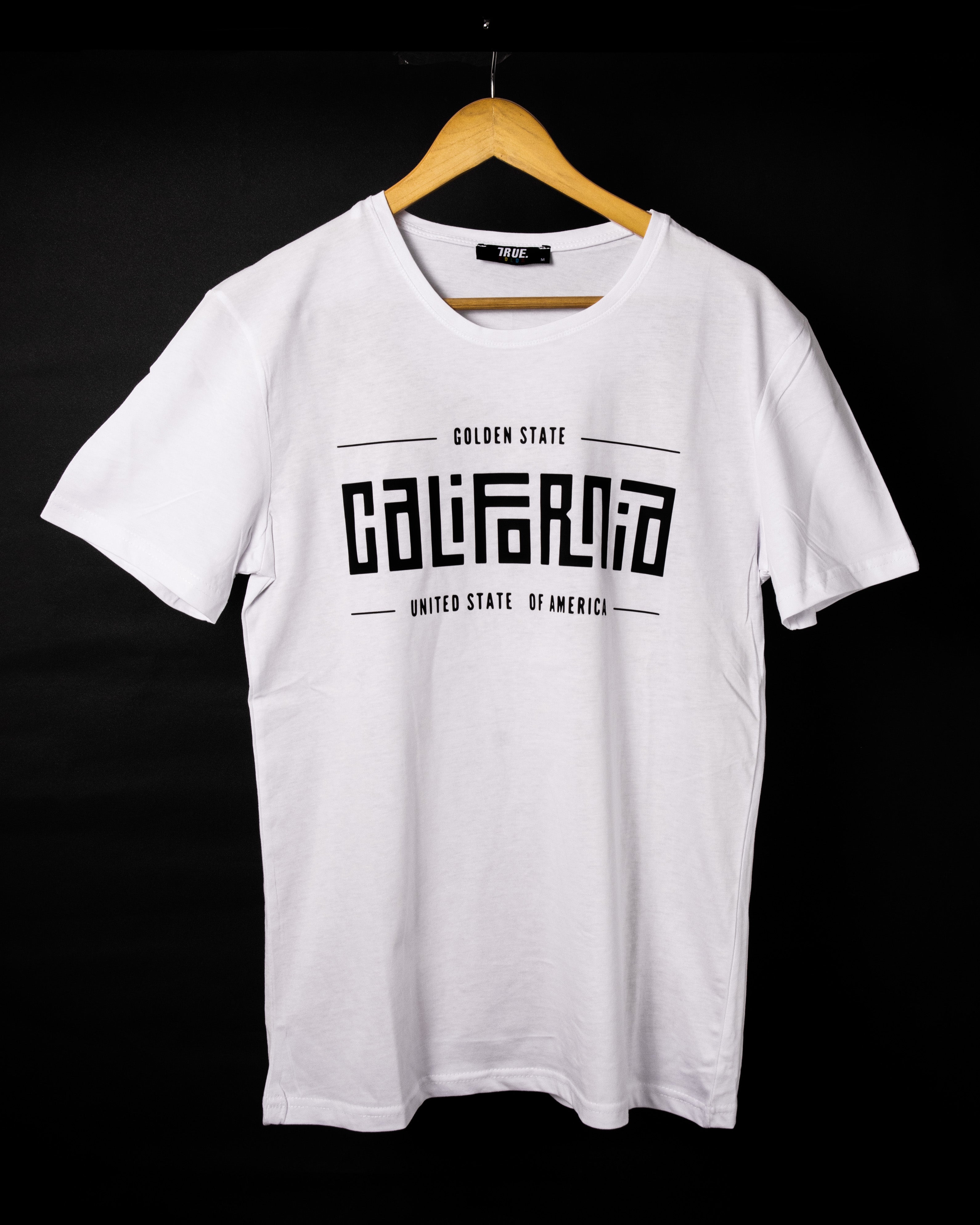 True T-shirt Blanc Imprimé California Homme