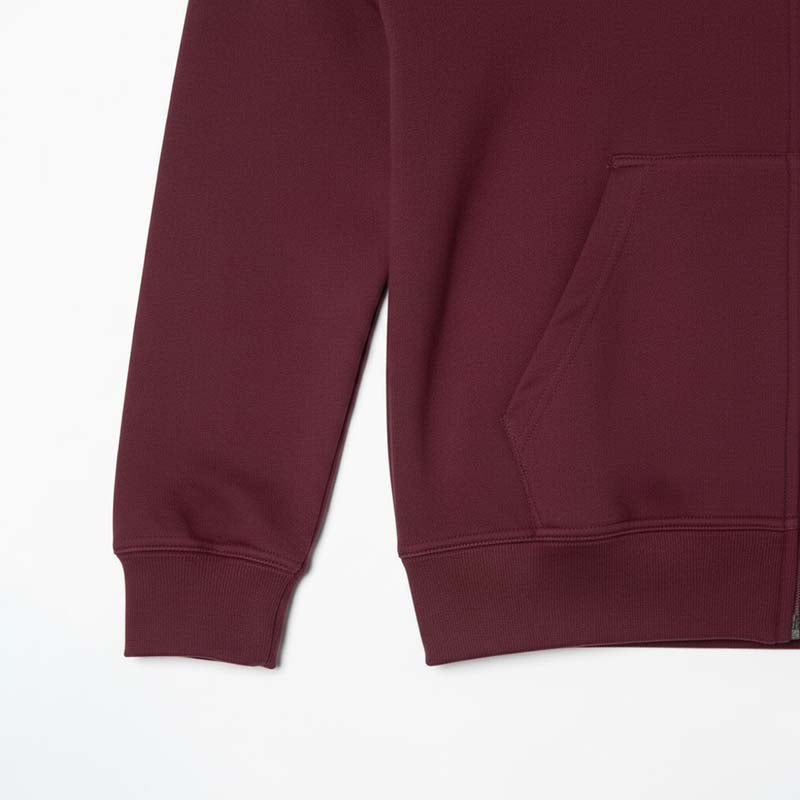 Milano Sweat à Capuche Zippé Bordeaux Homme