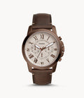 Fossil Montre Chronographe Bracelet Cuir Homme