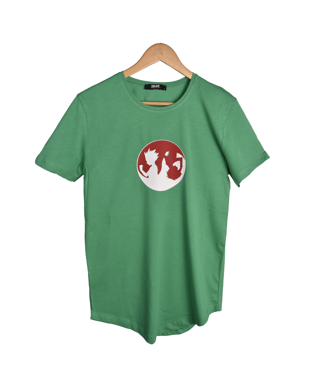 T-shirt VERT ET ROUGE 2 * HUNTER X HUNTER *