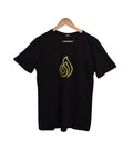 T-shirt NOIR LOGO JAUNE