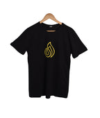 T-shirt NOIR LOGO JAUNE