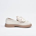 Kimland Mocassins Beige à Nœud Élégants pour Fille