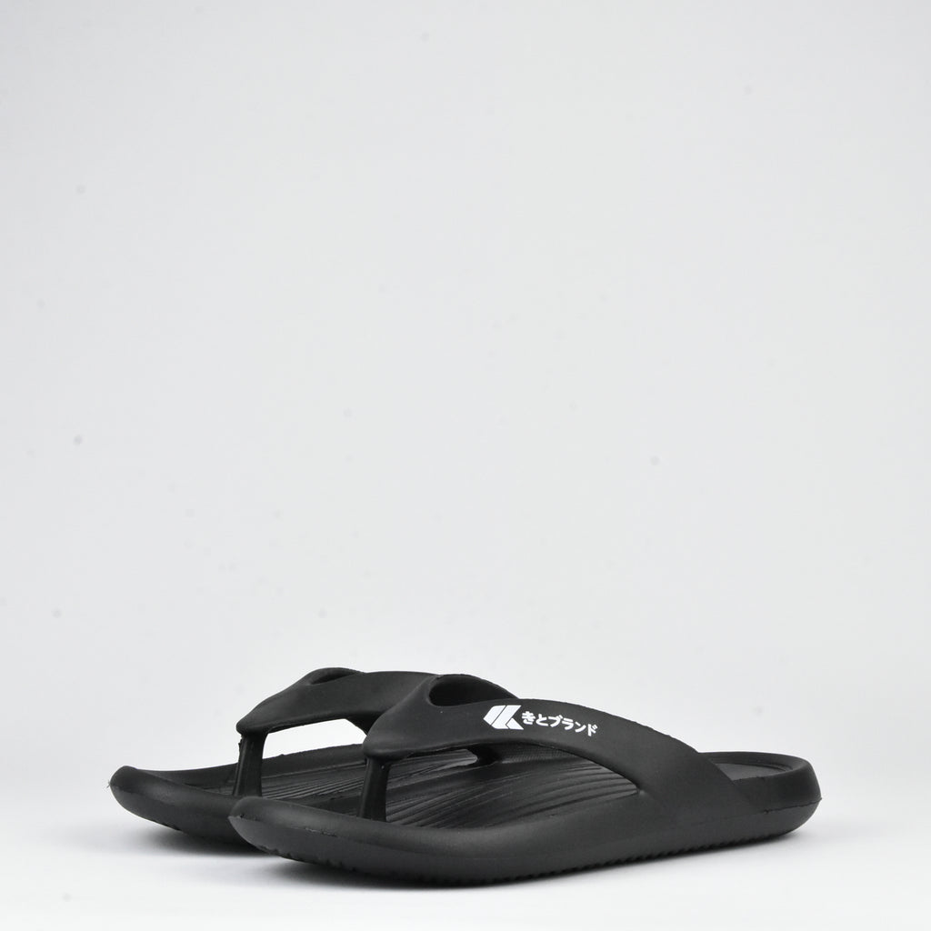 Kito Claquettes Tongs Confortables Noir Homme