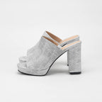 André Mules à Talons Hauts Rayées Femme