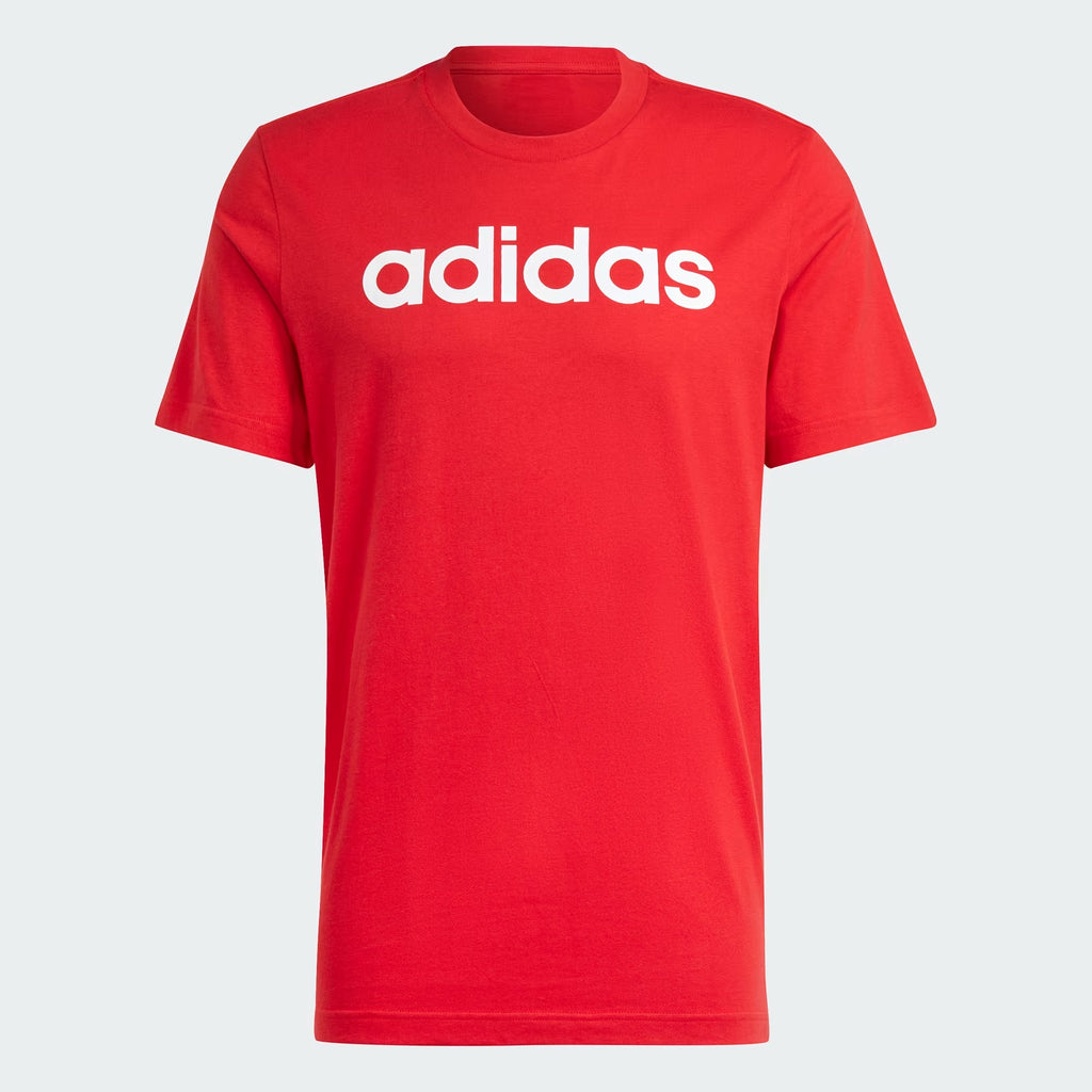 Adidas T-shirt Essentials Logo Brodé Rouge Homme