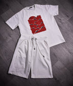 ENSEMBLE BLANC MOTIF *VOITURES *