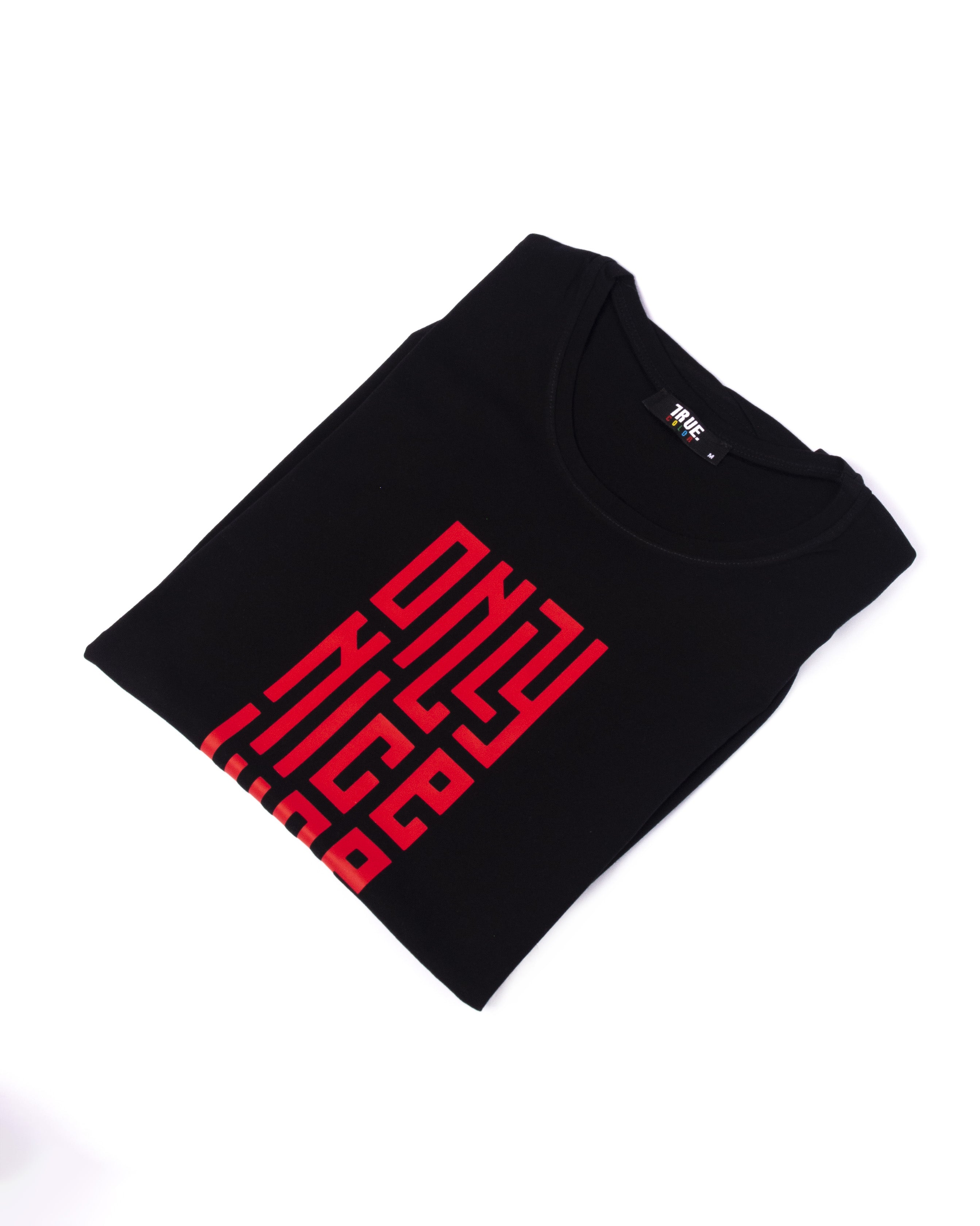 T-shirt NOIR ET ROUGE *ONLY NICE VIBES*