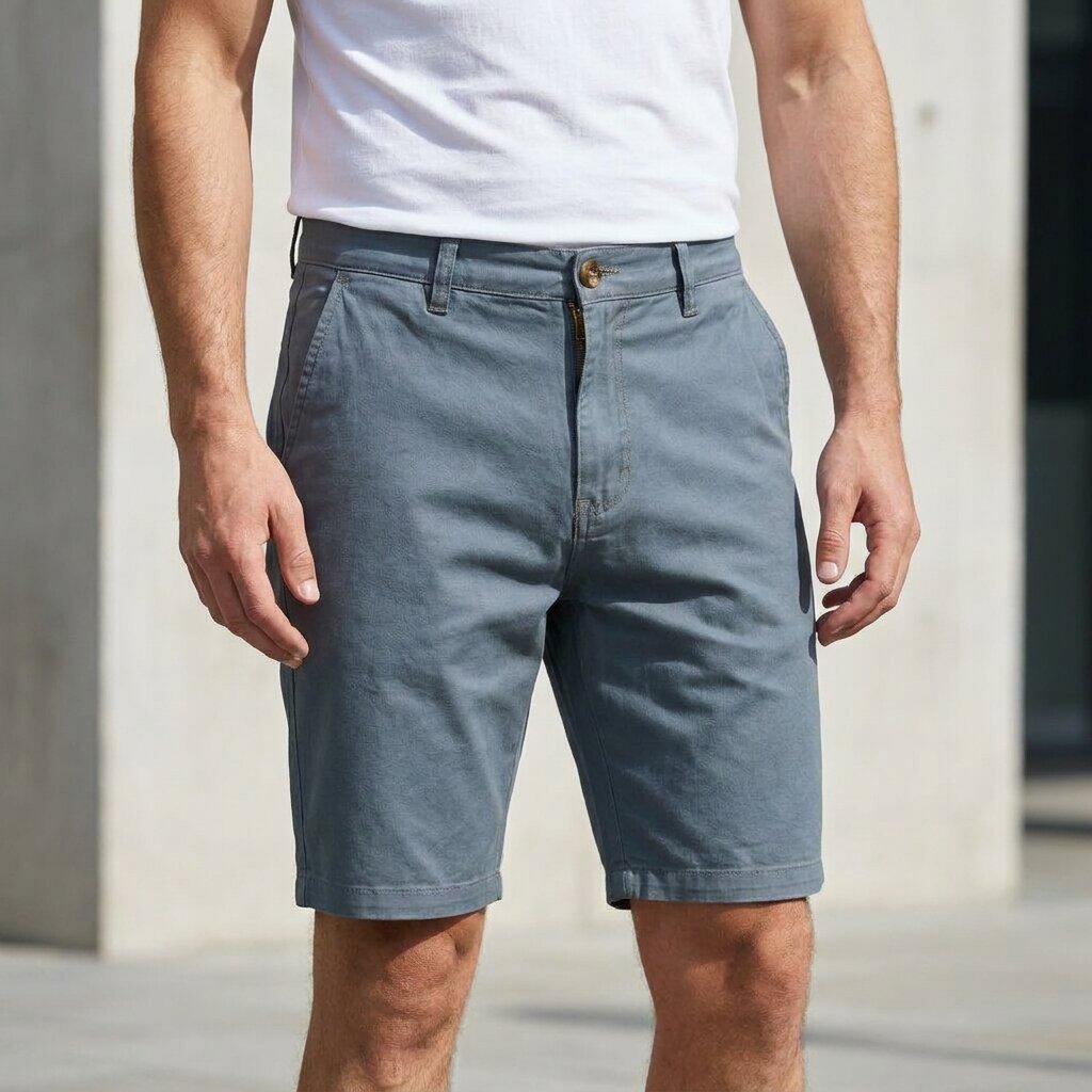 Kimland Short Chino Casual Homme Gris