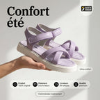 Kimland Sandales Femme Confortables Violettes